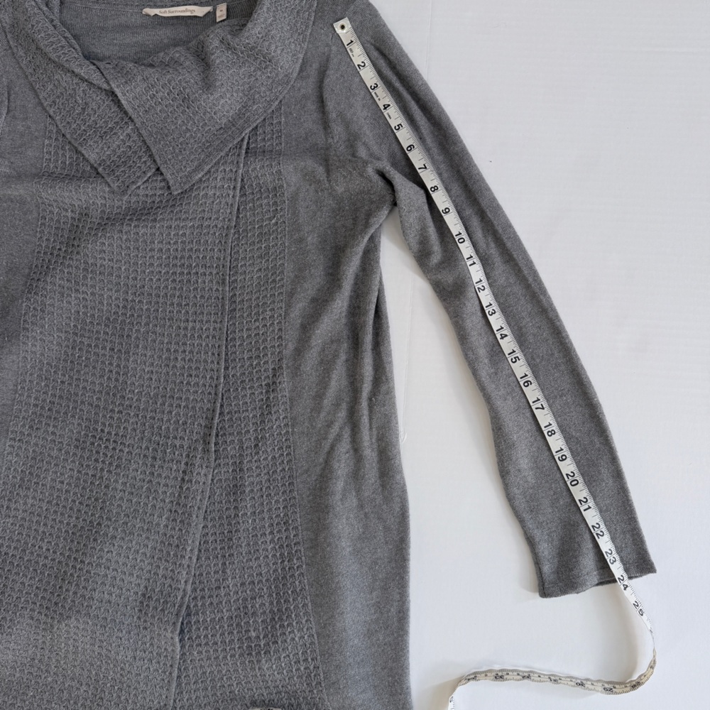 Soft Surroundings Women's Gray Knitted Monochrome Sweater Size M - Picture 7 of 9